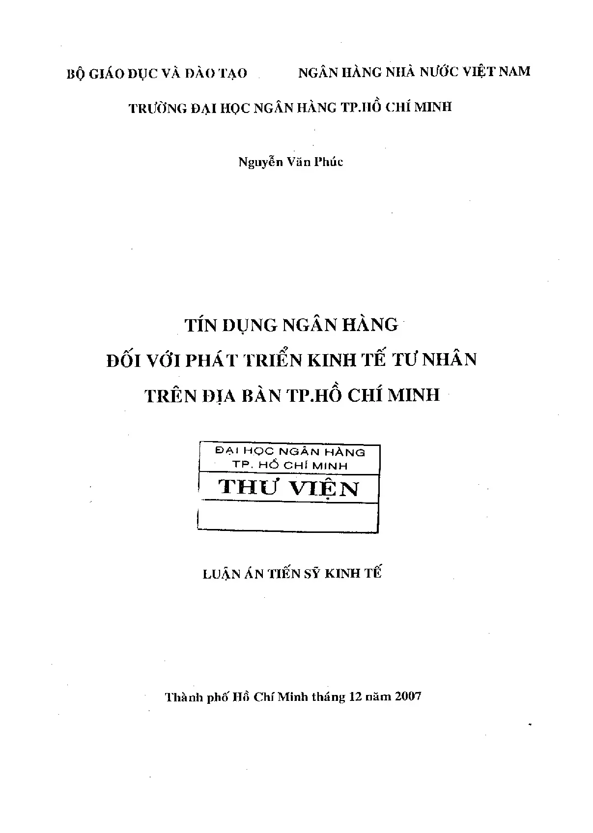 Tín dụng ngân hàng đối với phát triển kinh tế tư nhân trên đ