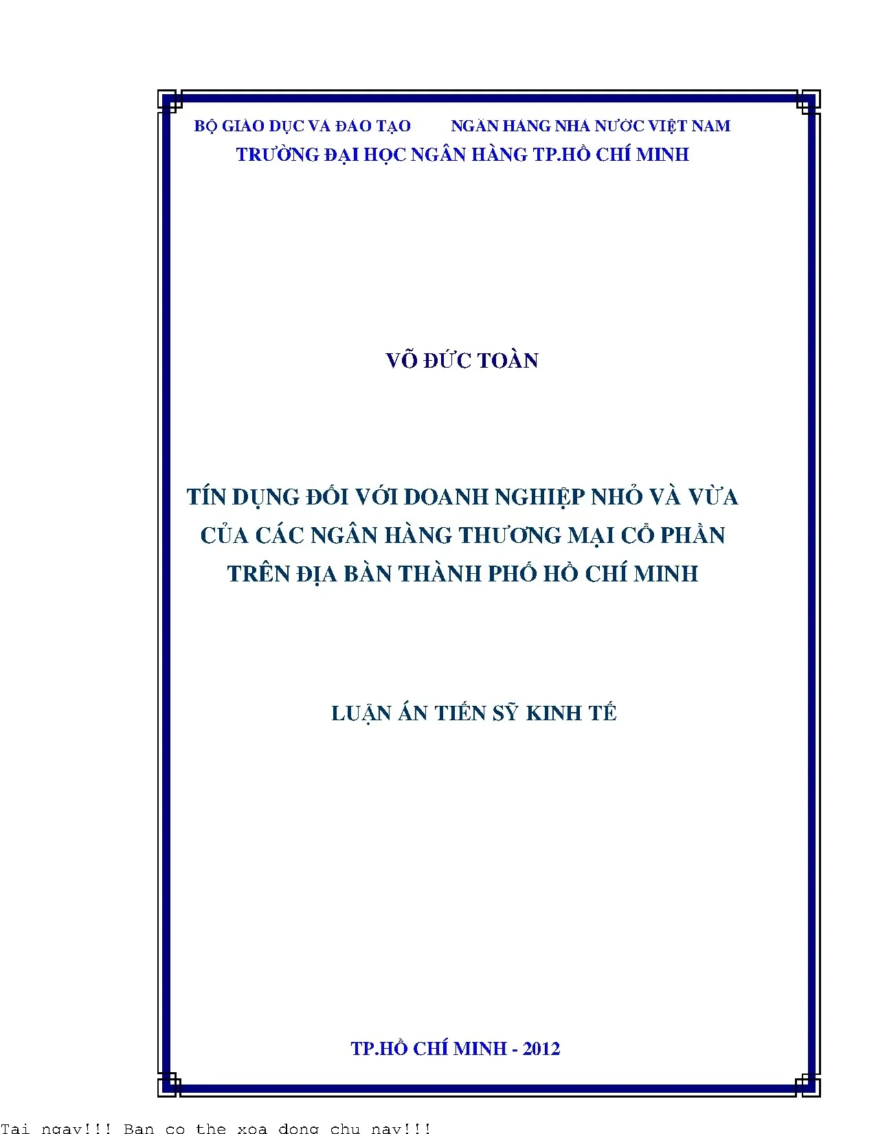 Tín dụng ngân hàng cho doanh nghiệp nhỏ và vừa: Thực trạng và giải pháp
