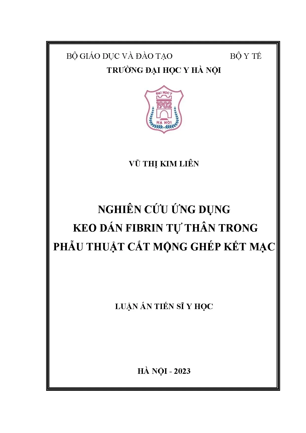 Ứng dụng keo dán fibrin tự thân trong phẫu thuật cắt mộng ghép kết mạc (60 ký tự)