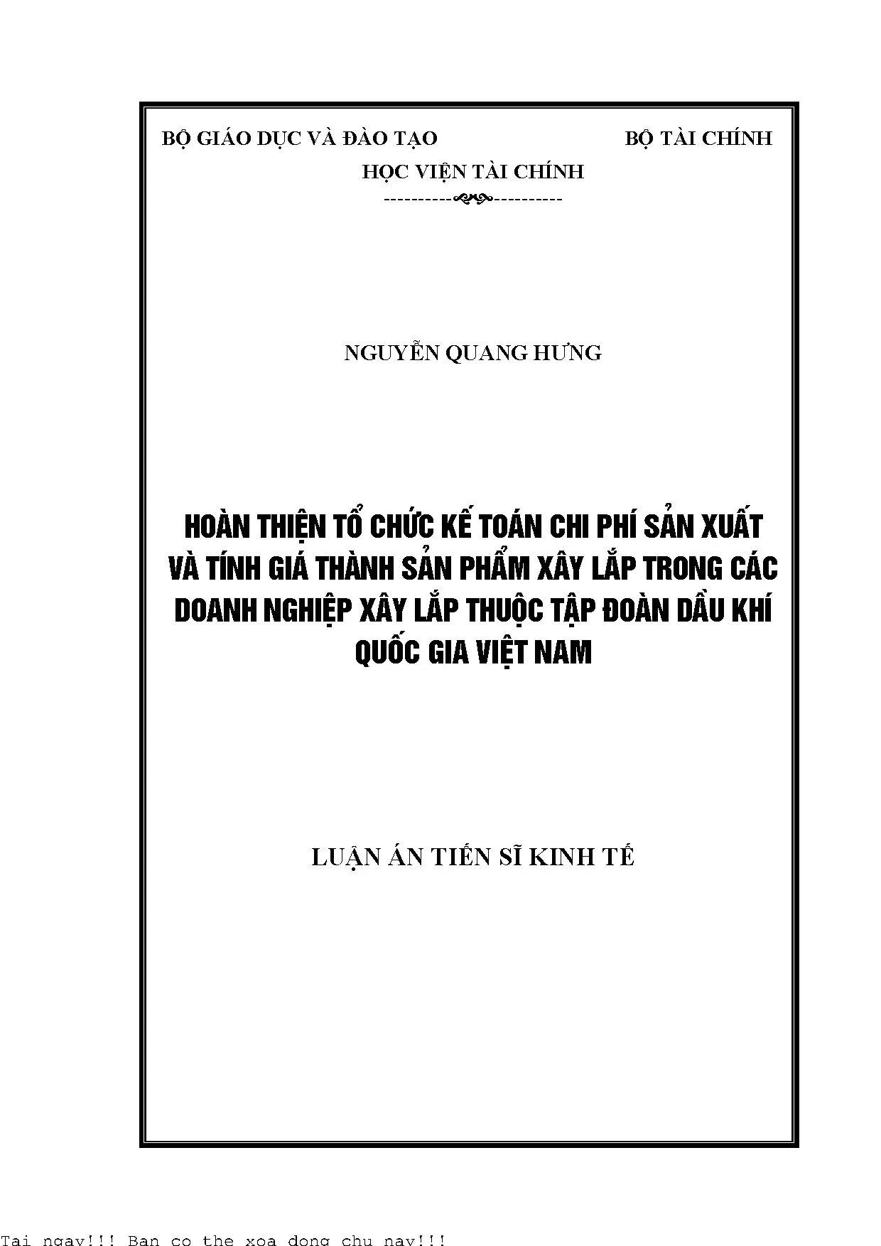 Kế toán chi phí sản xuất & giá thành sản phẩm xây lắp dầu khí