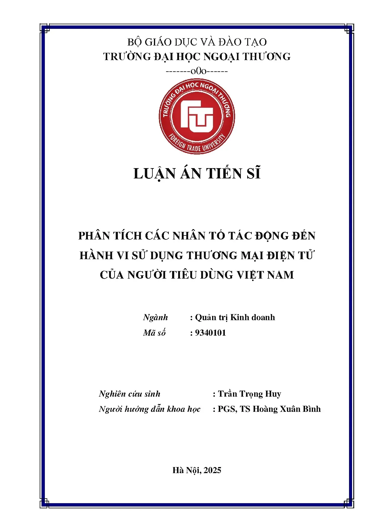 Phân tích hành vi sử dụng TMĐT của người tiêu dùng Việt Nam
