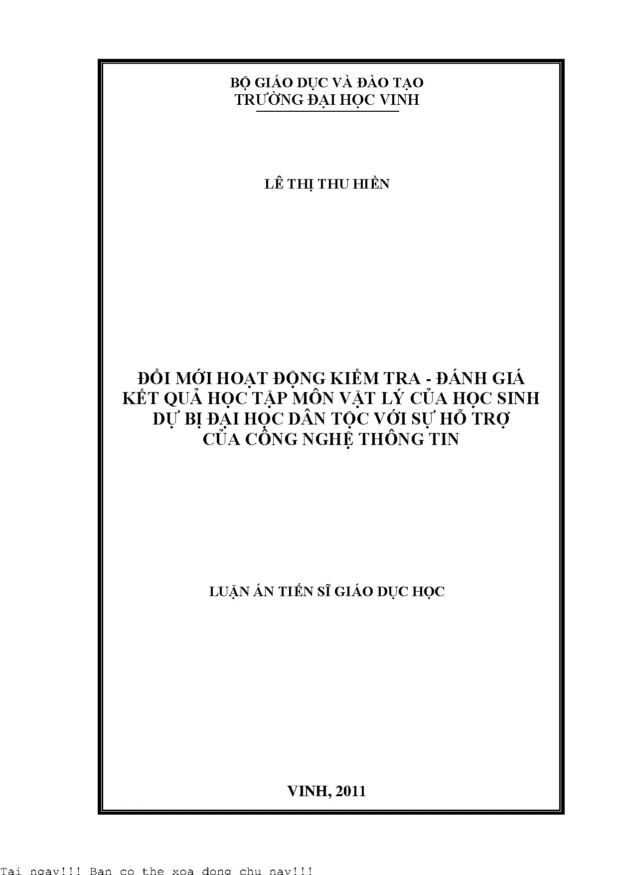 Đổi mới kiểm tra - đánh giá Vật lý dự bị đại học dân tộc bằng CNTT