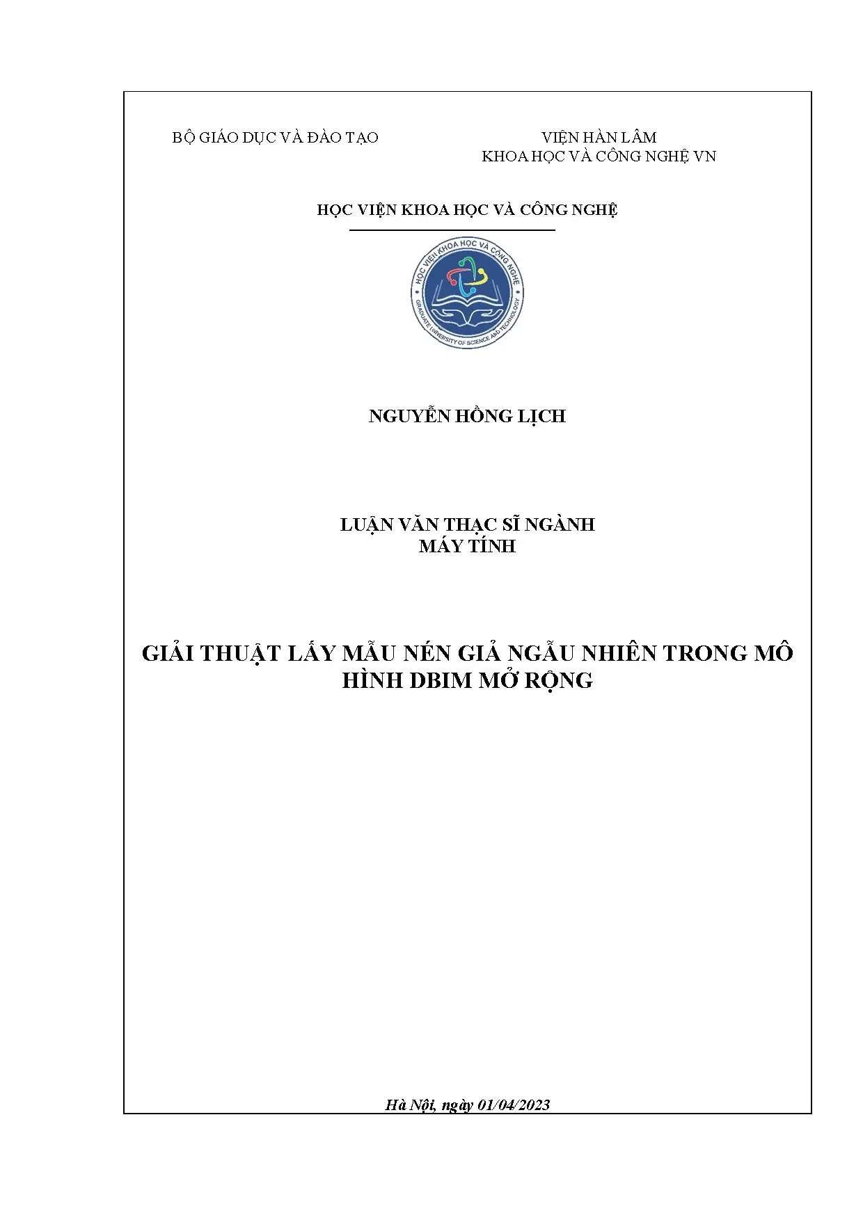 Giải thuật lấy mẫu nén giả ngẫu nhiên DBIM mở rộng