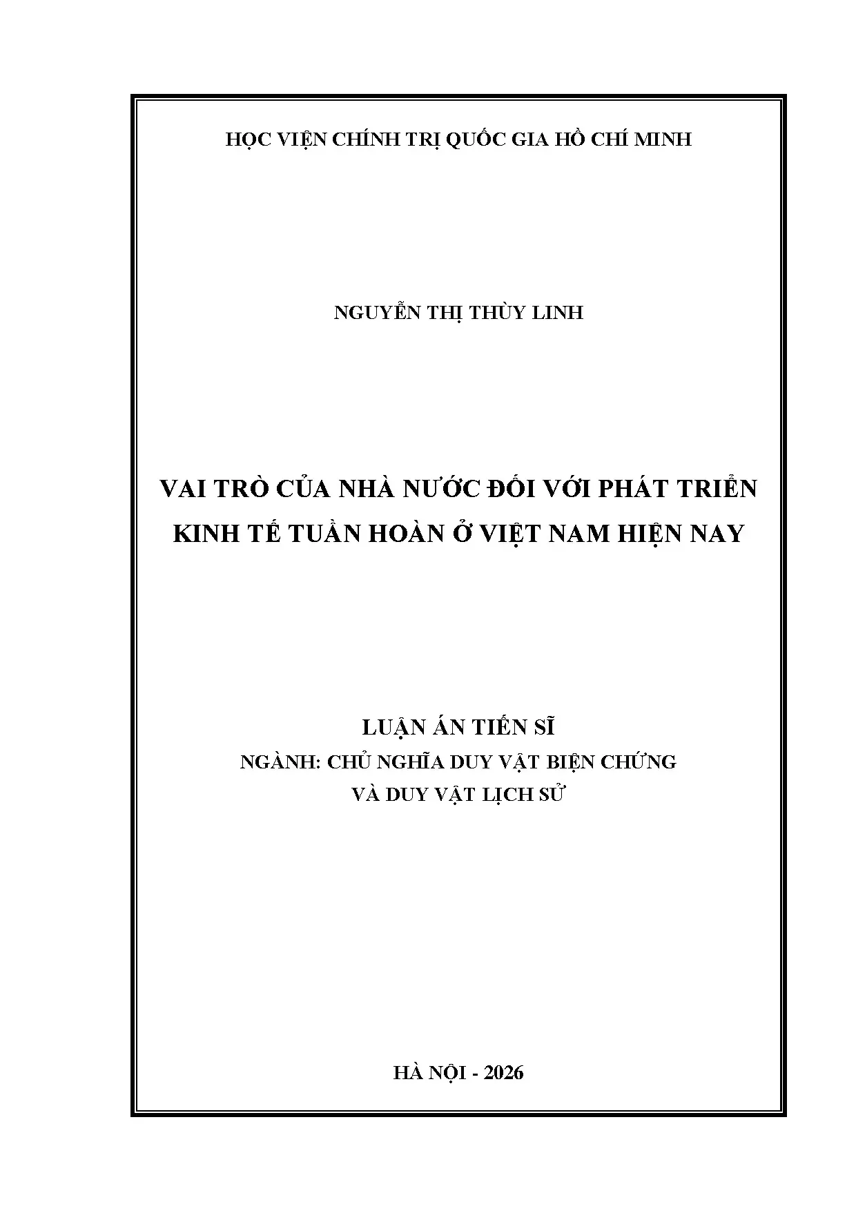 Vai trò Nhà nước với Kinh tế tuần hoàn Việt Nam