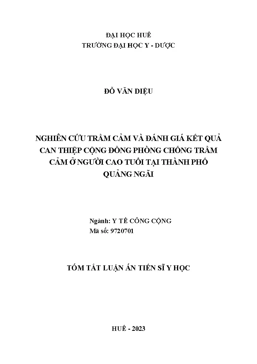 Nghiên cứu trầm cảm và can thiệp cộng đồng cho người cao tuổi