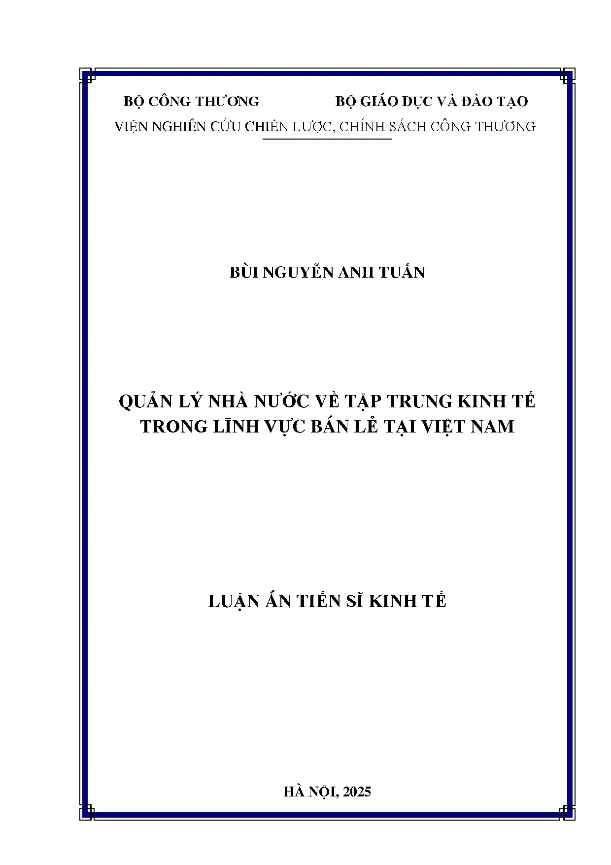 Quản lý nhà nước về tập trung kinh tế trong bán lẻ