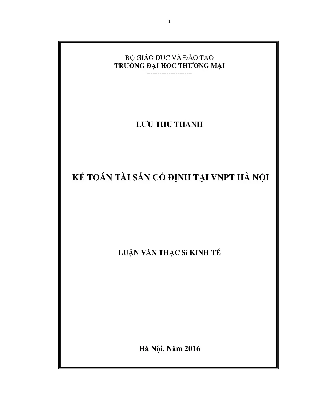 Kế toán tài sản cố định tại VNPT Hà Nội: Thực trạng và giải pháp
