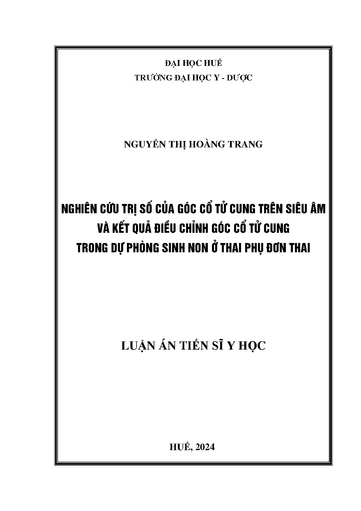 Trị số góc cổ tử cung dự phòng sinh non thai phụ đơn thai