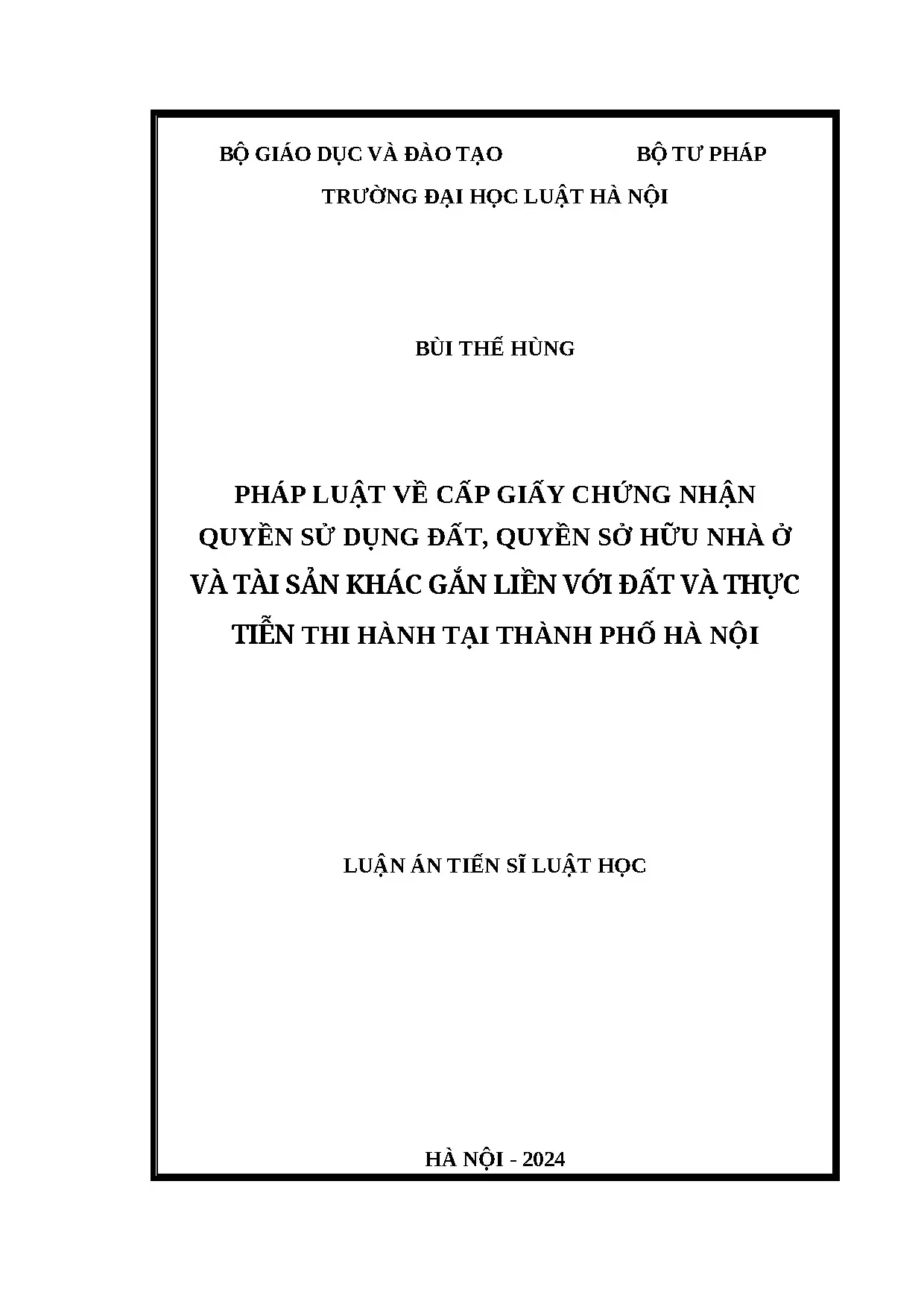 Pháp luật cấp Giấy chứng nhận QSDĐ & thực tiễn Hà Nội