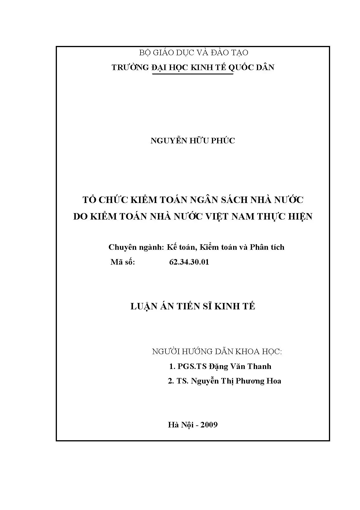 Tổ chức kiểm toán ngân sách nhà nước tại Việt Nam