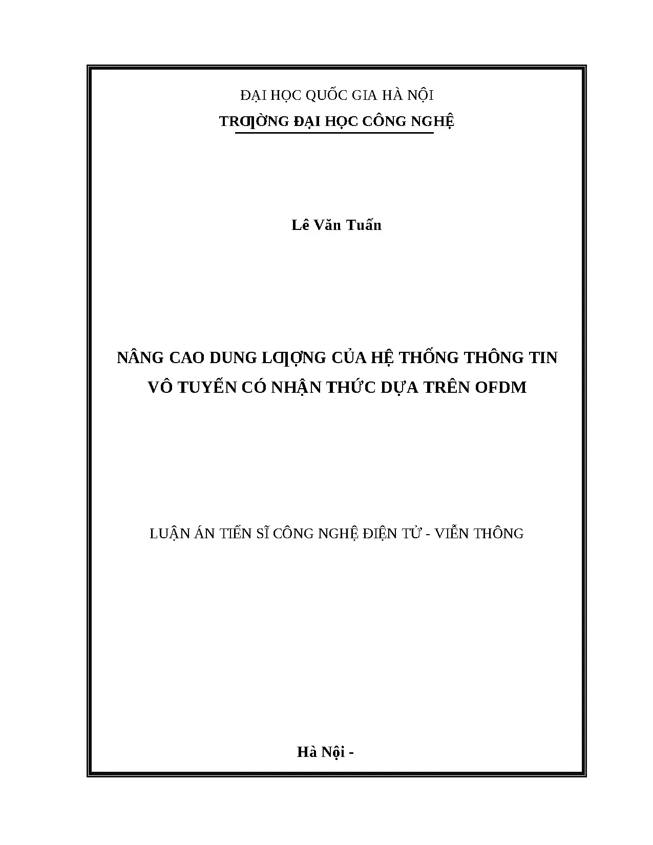 Luận án tiến sĩ nâng cao dung lượng của hệ thống thông tin v