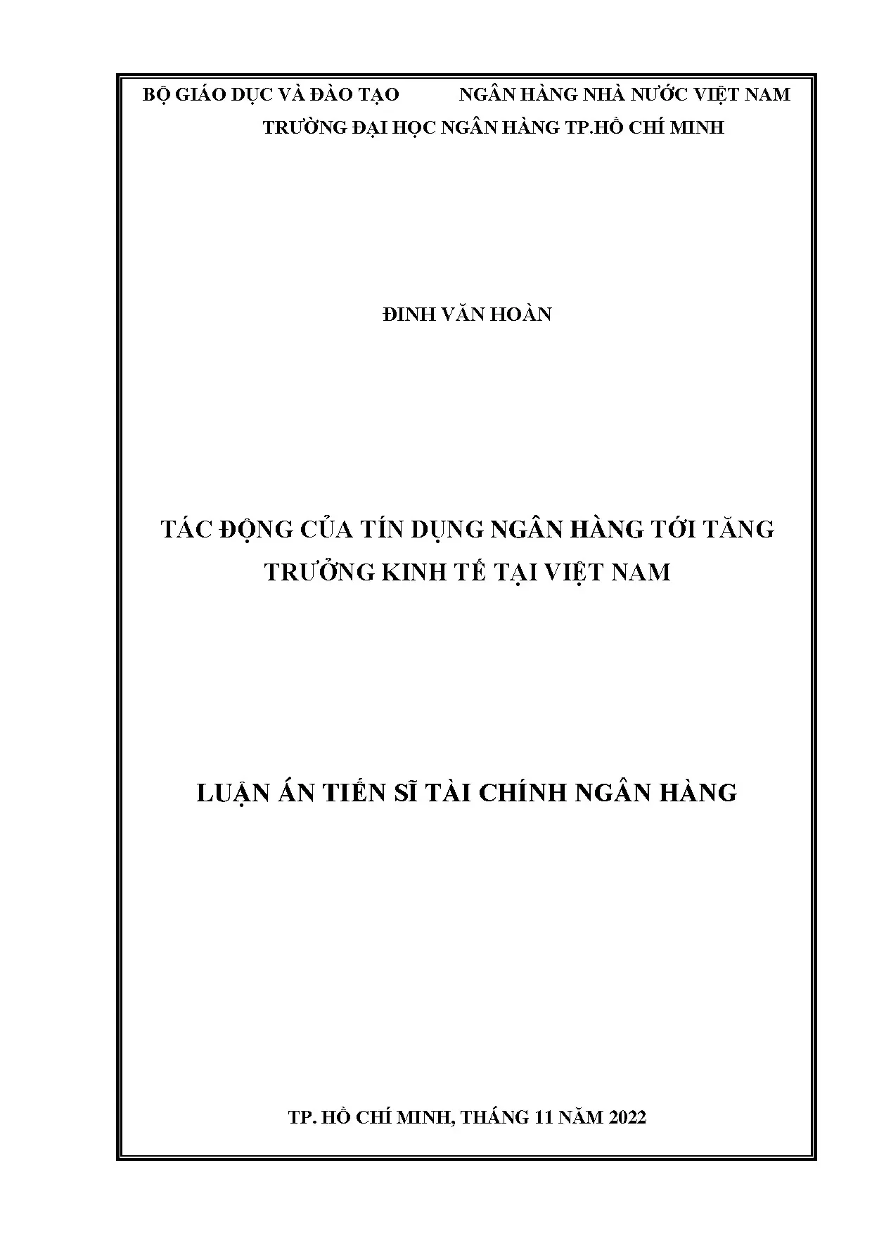 Tín dụng ngân hàng và tăng trưởng kinh tế tại Việt Nam
