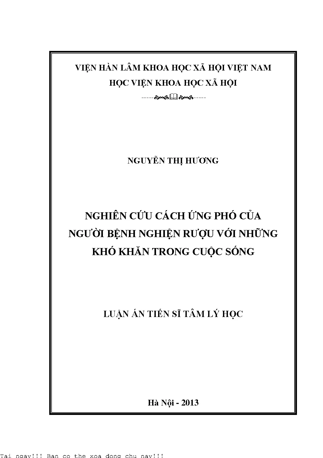 Nghiên cứu cách ứng phó của người bệnh nghiện rượu với những