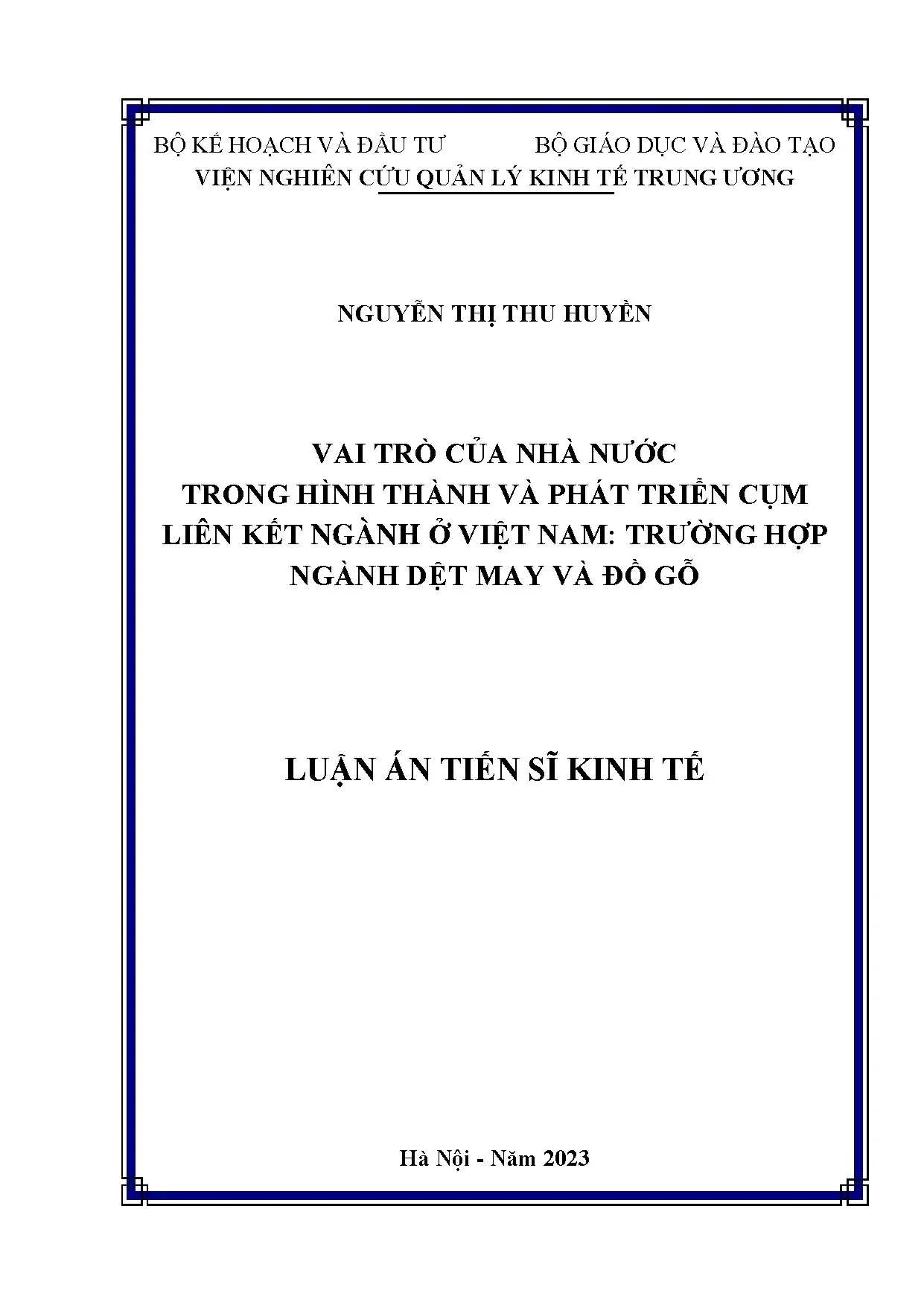 Vai trò của nhà nước trong hình thành và phát triển cụm liên