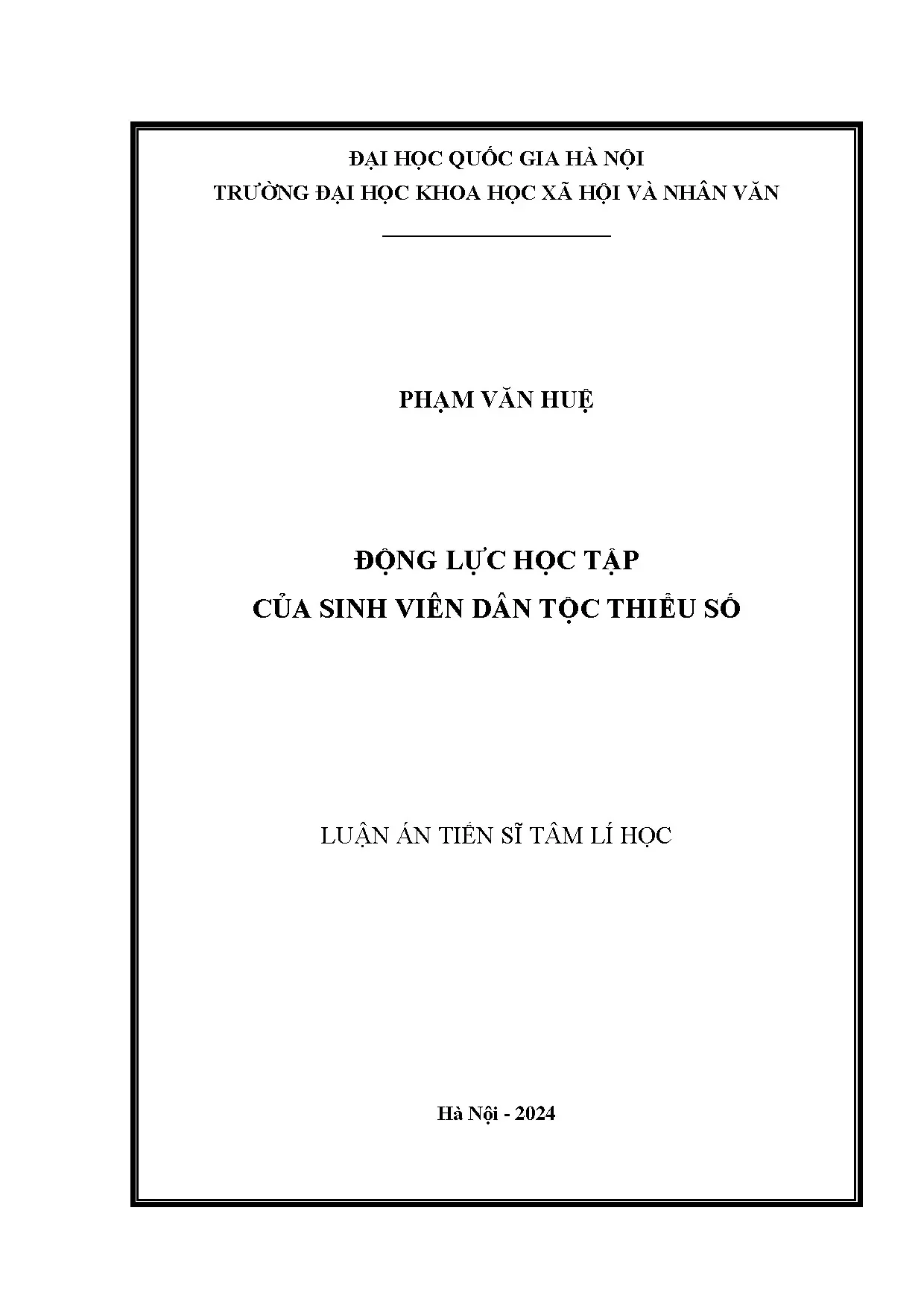 Động lực học tập sinh viên dân tộc thiểu số