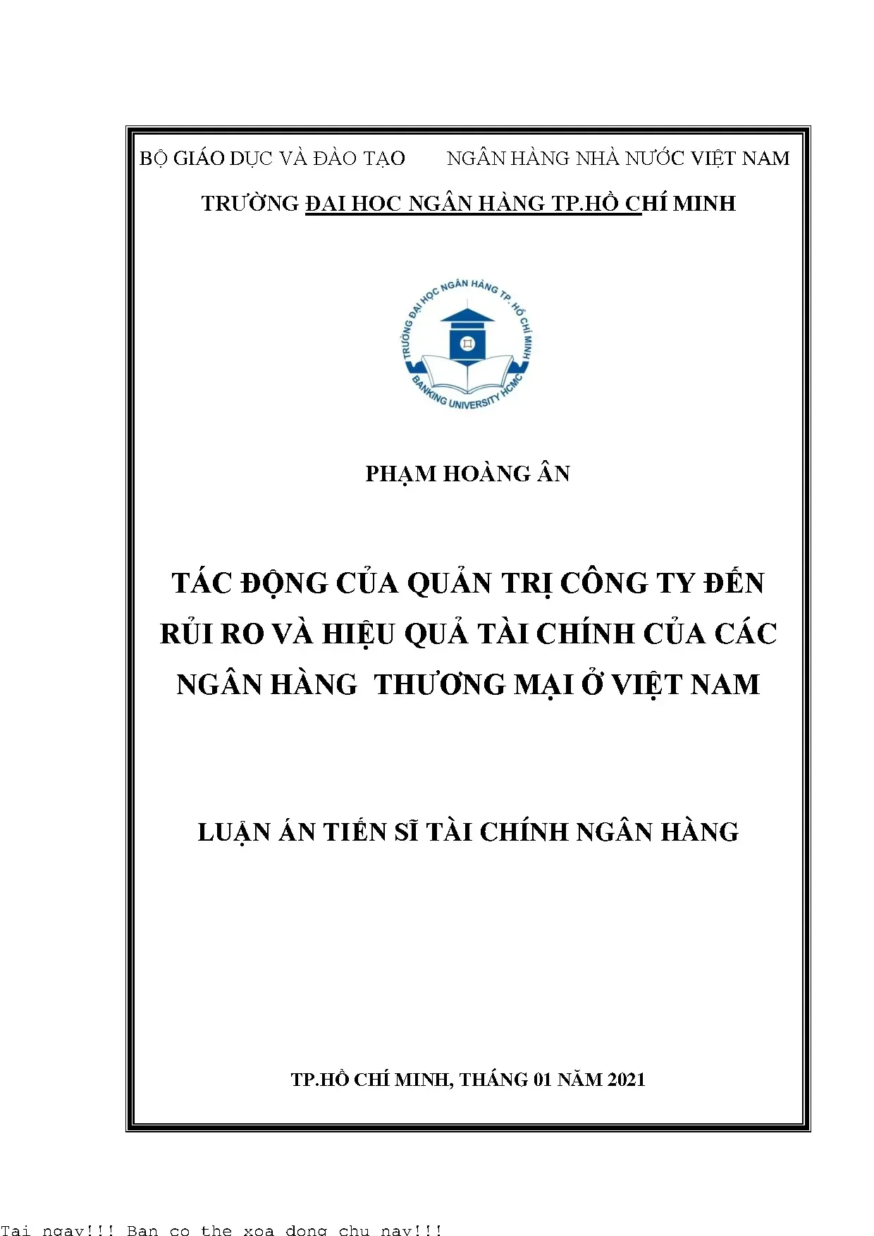 Quản trị công ty và rủi ro tài chính: Nghiên cứu tại Việt Nam