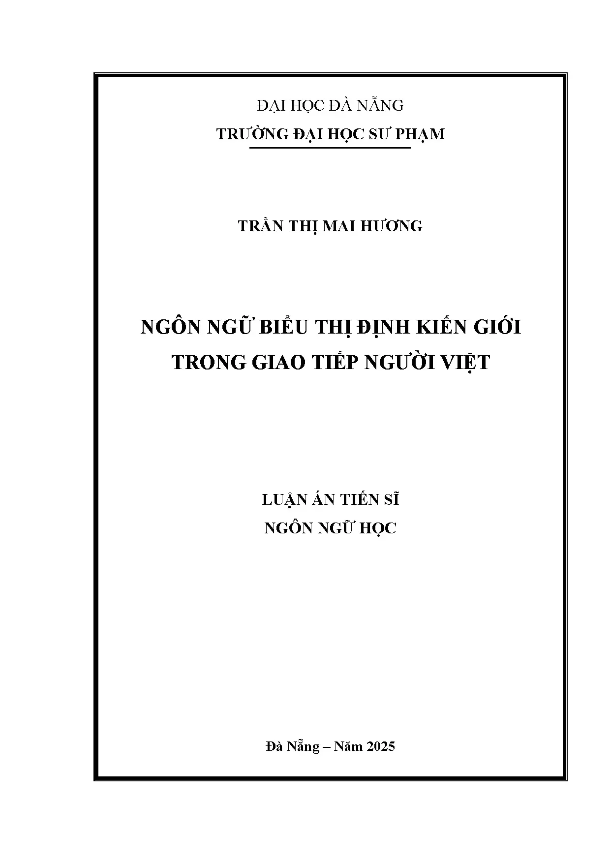 Ngôn ngữ biểu thị định kiến giới trong giao tiếp người Việt