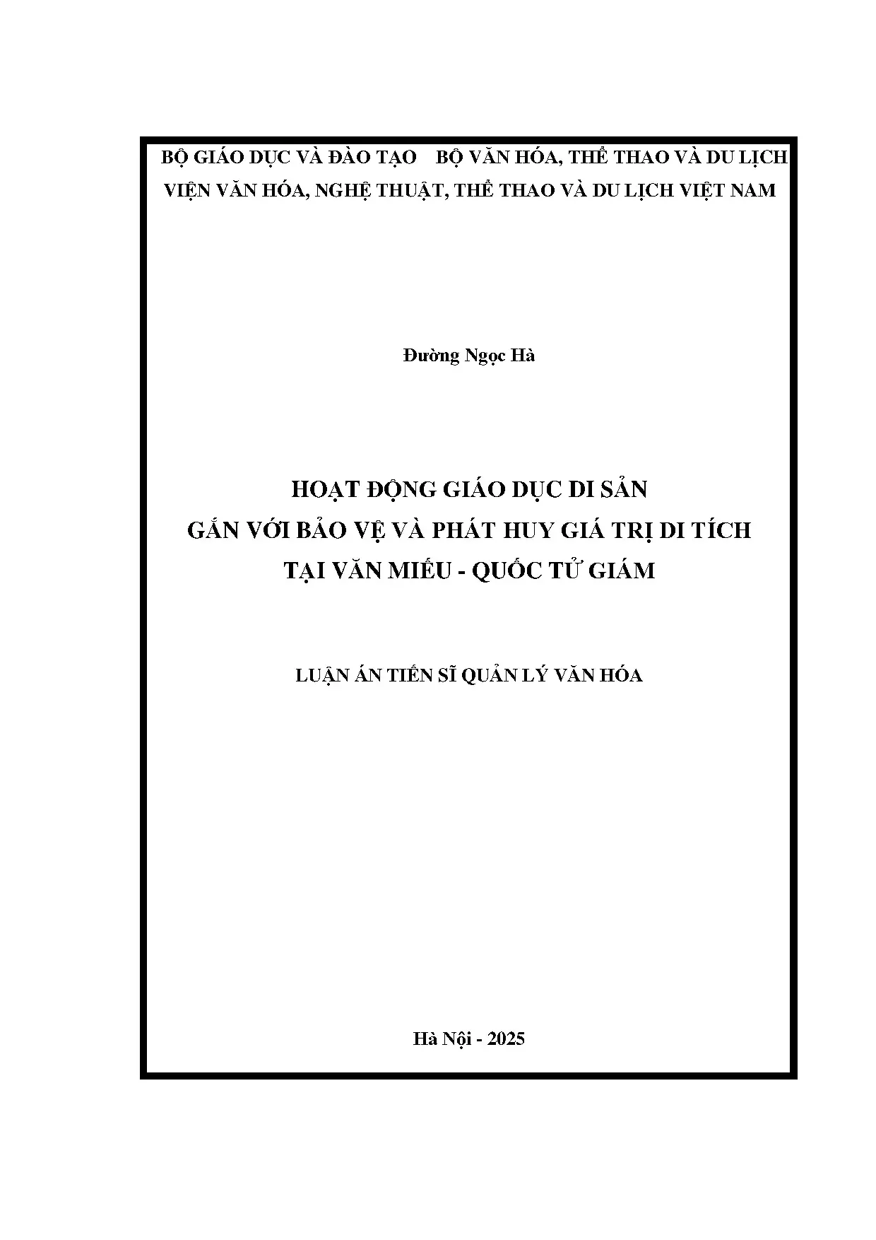Giáo dục di sản Văn Miếu - Quốc Tử Giám: Bảo vệ & Phát huy