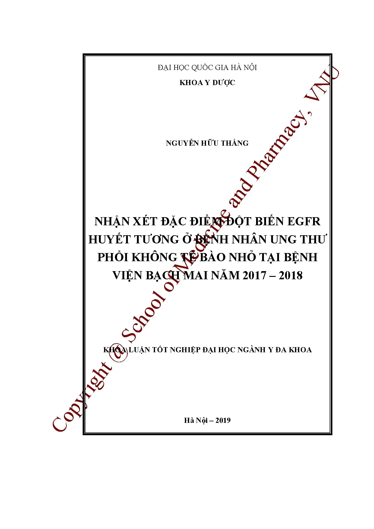 Nhận xét đặc điểm đột biến egfr huyết tương ở bệnh nhân ung
