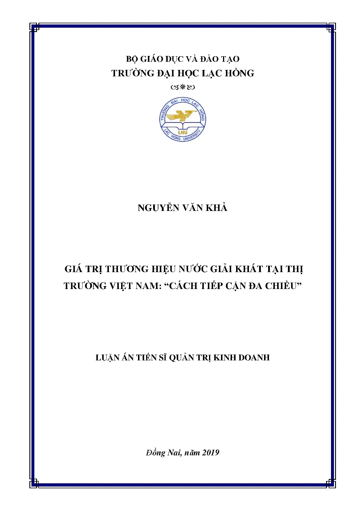 Giá trị thương hiệu nước giải khát tại Việt Nam: Cách tiếp cận đa chiều