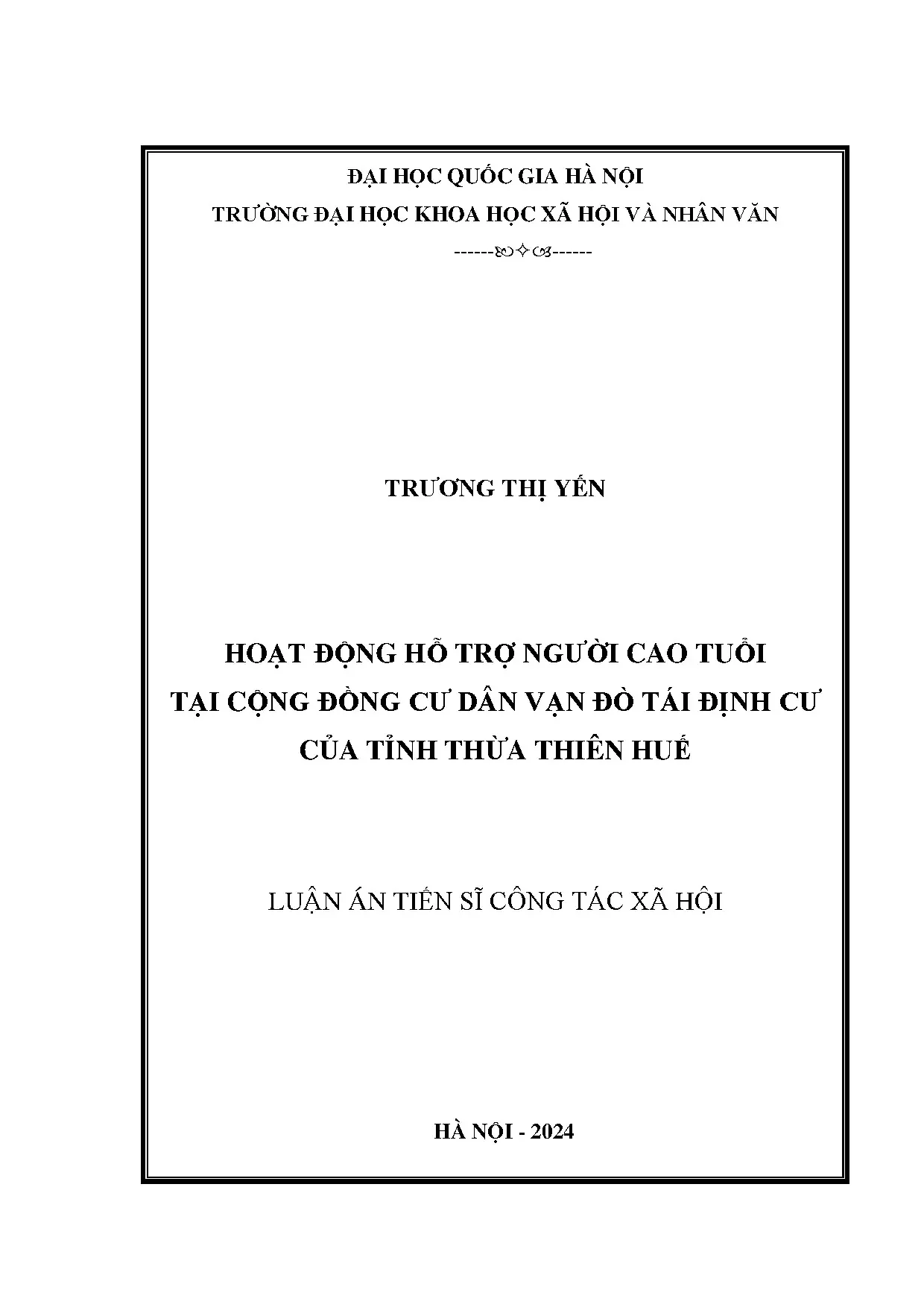Hoạt động hỗ trợ người cao tuổi tại cộng đồng Vạn Đò Thừa Thiên Huế