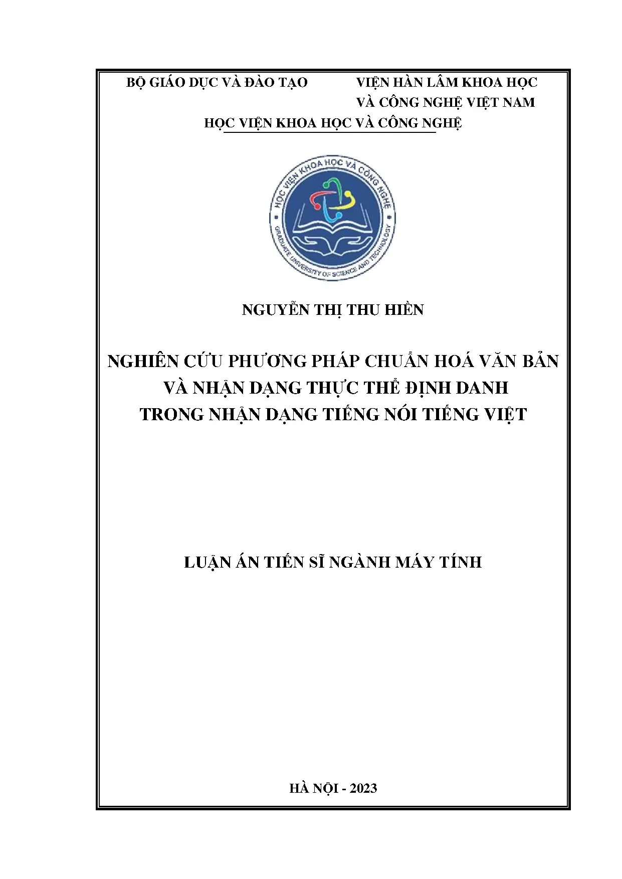 Chuẩn hóa văn bản & Nhận dạng thực thể trong nhận dạng tiếng nói