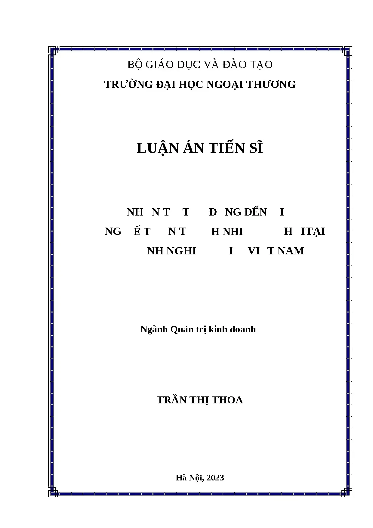 Kế toán trách nhiệm xã hội tại doanh nghiệp FDI Việt Nam