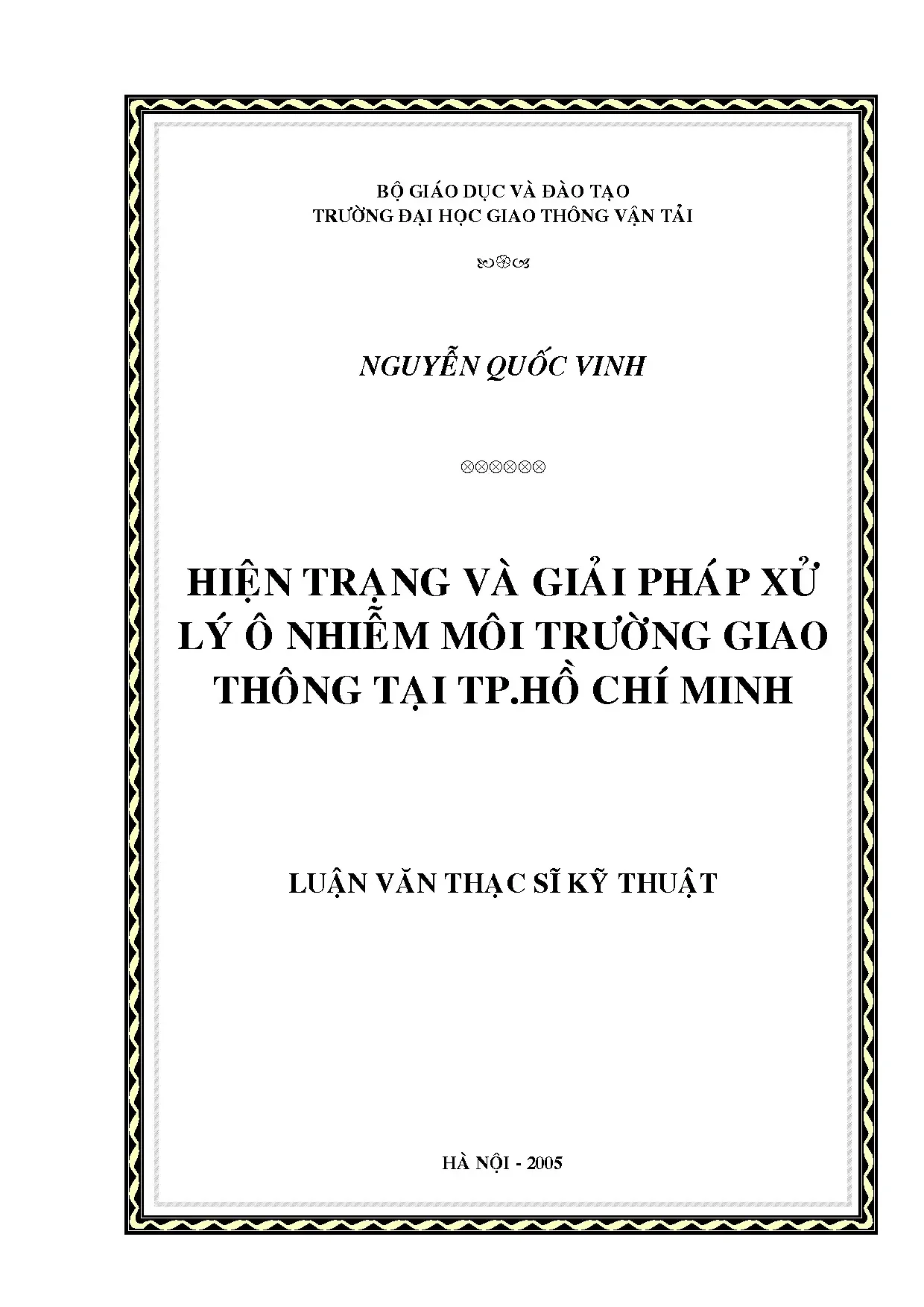 Xử lý ô nhiễm môi trường giao thông TP.HCM: Hiện trạng & giải pháp