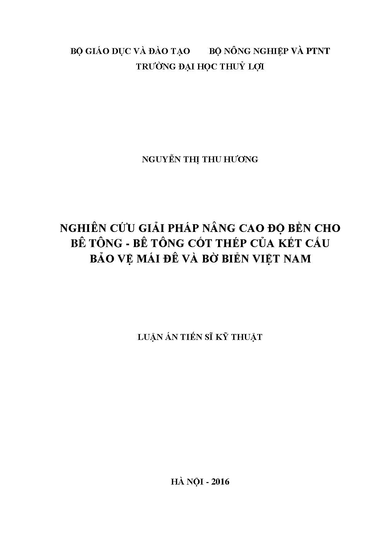 Nghiên cứu giải pháp nâng cao độ bền cho bê tông bê tông cốt