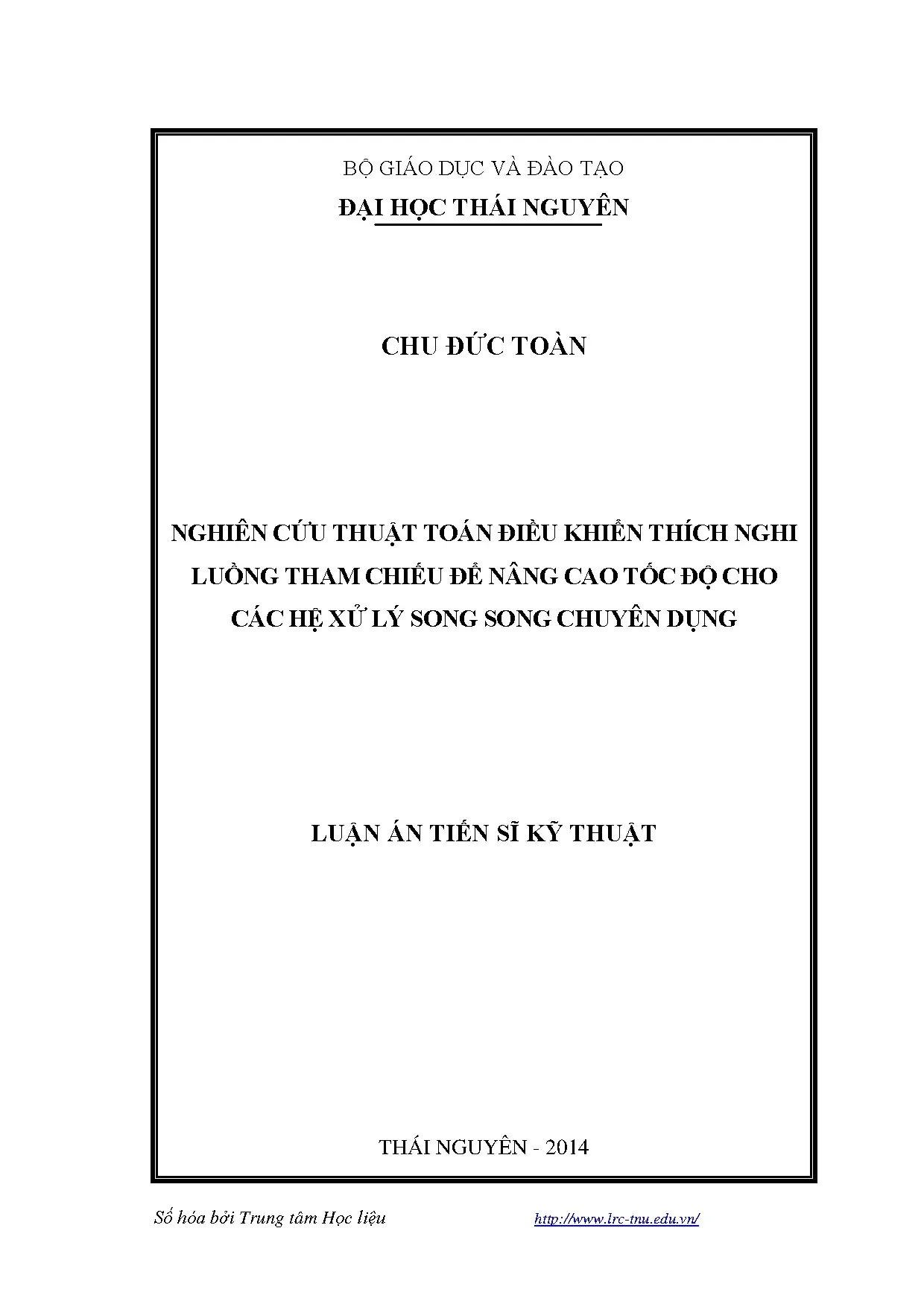 Thuật toán điều khiển thích nghi nâng cao tốc độ xử lý song song