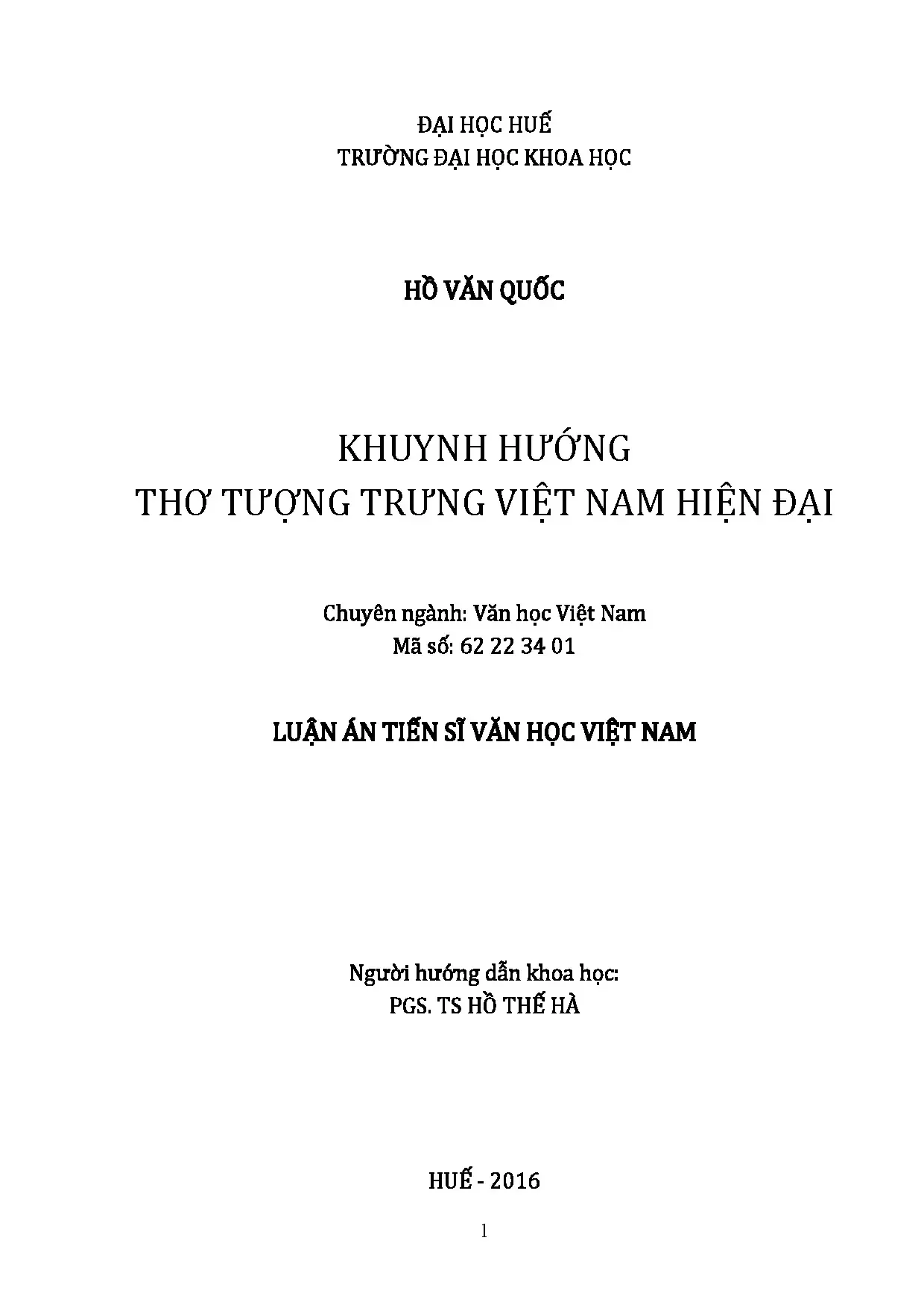Khuynh hướng thơ tượng trưng Việt Nam hiện đại