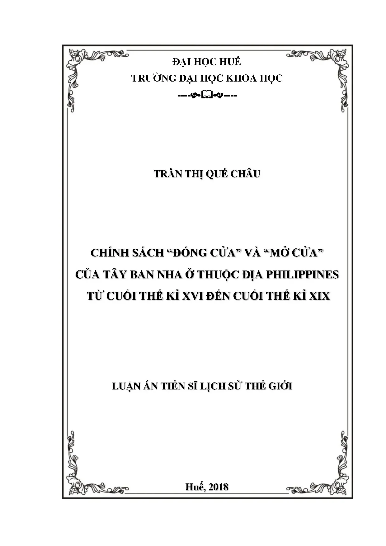 Chính sách Đóng - Mở cửa Philippines của Tây Ban Nha