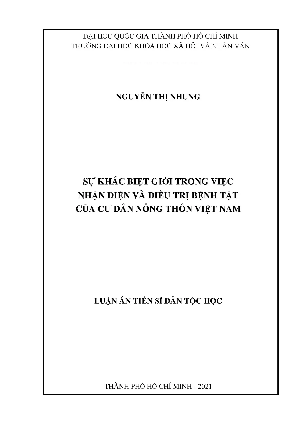 Sự khác biệt giới trong việc nhận diện và điều trị bệnh tật