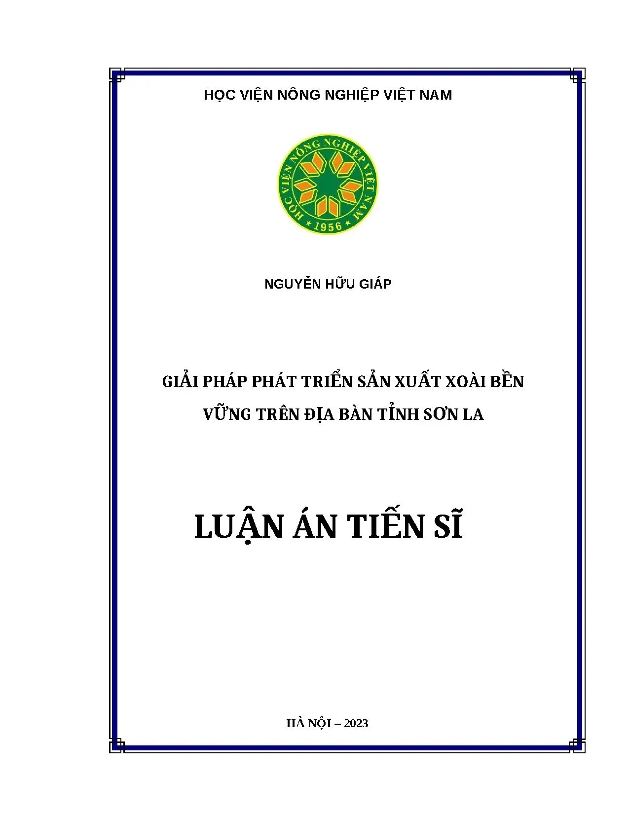 Giải pháp phát triển sản xuất xoài bền vững trên địa bàn tỉn