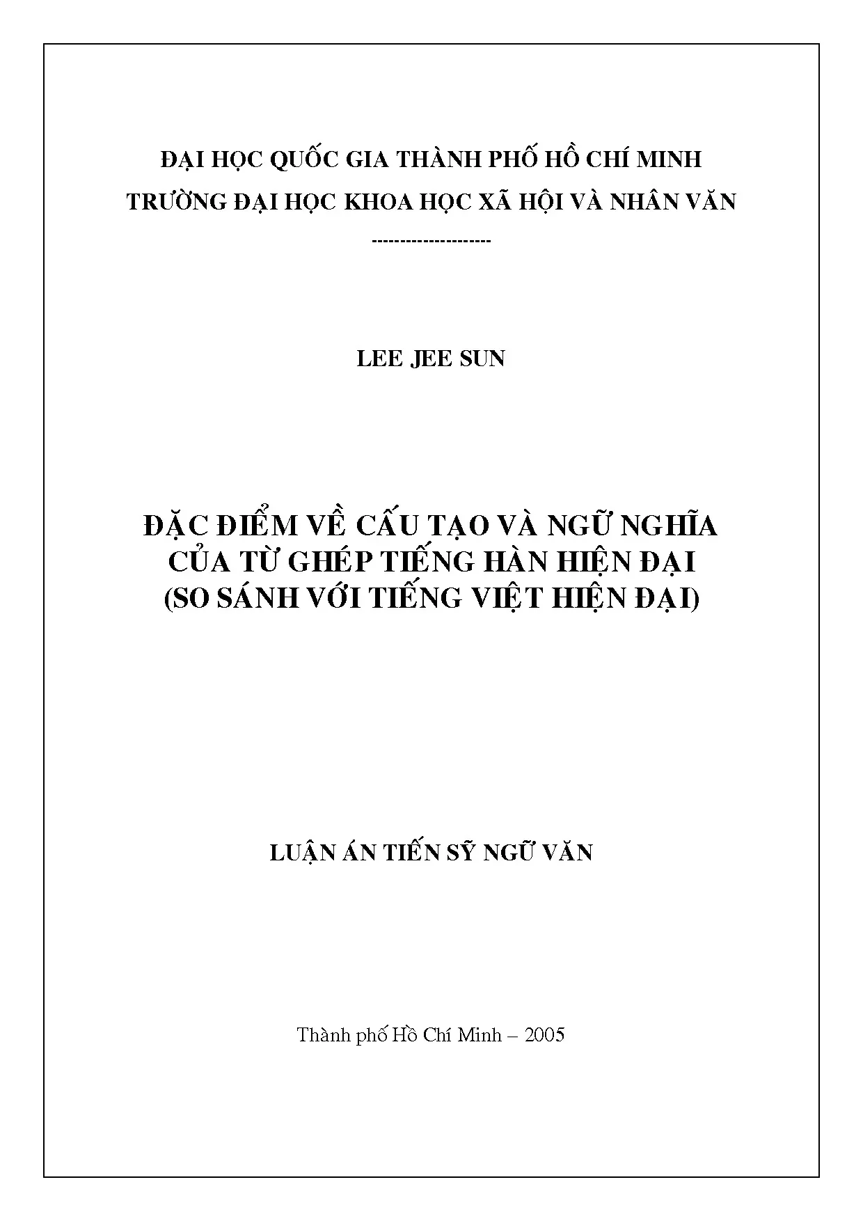Đặc điểm về cấu tạo và ngữ nghĩa của từ ghép tiếng hàn hiện