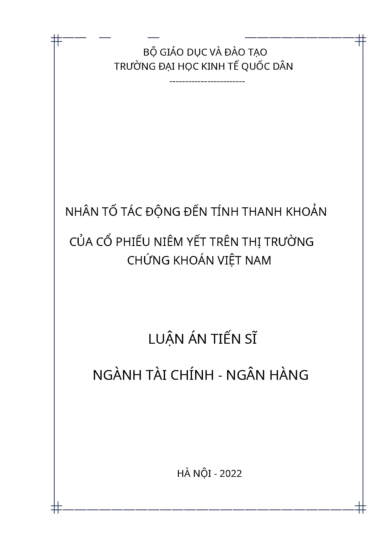 Yếu tố thanh khoản cổ phiếu trên TTCK Việt Nam