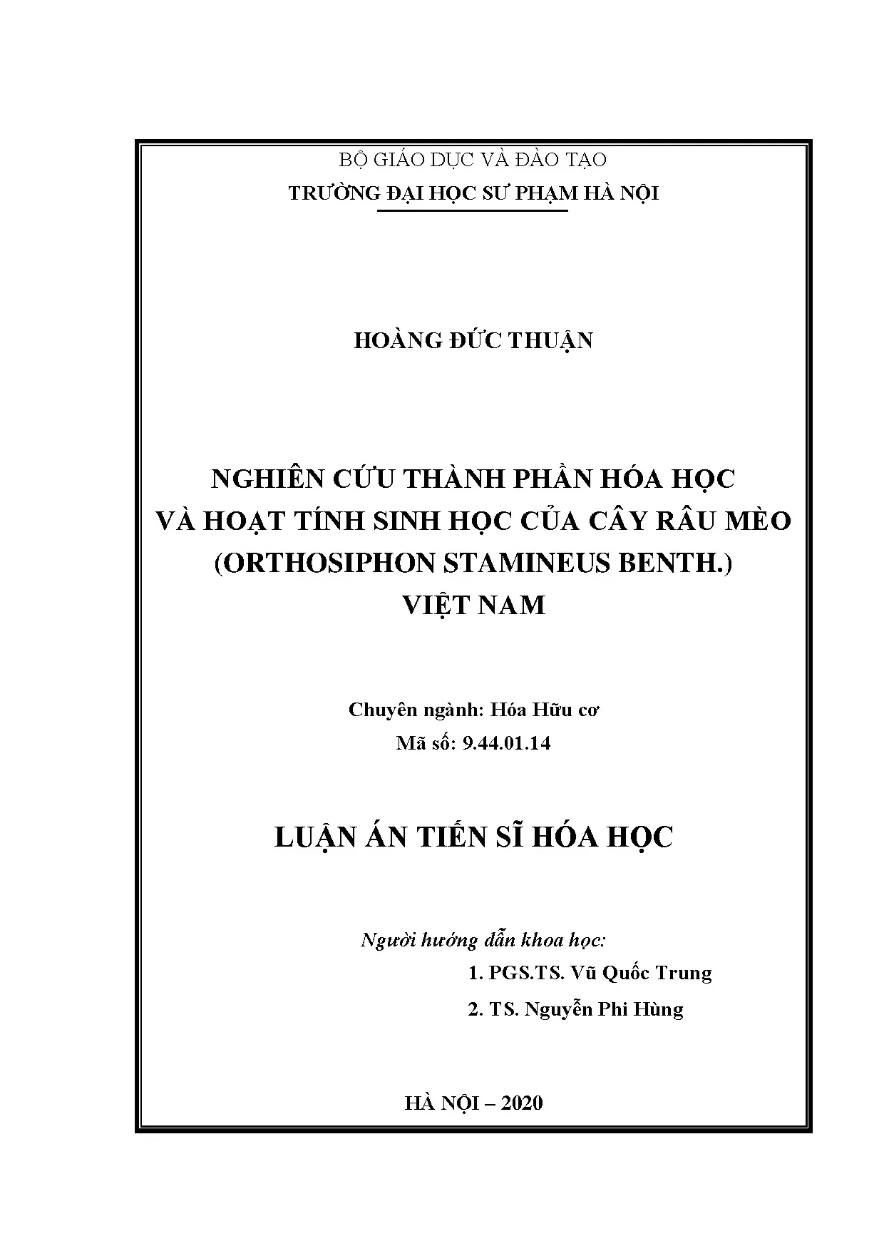 Cây Râu Mèo Việt Nam: Thành phần và Hoạt tính Sinh học