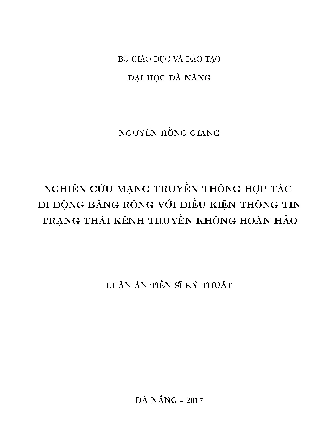 Nghiên cứu mạng truyền thông hợp tác di động băng rộng