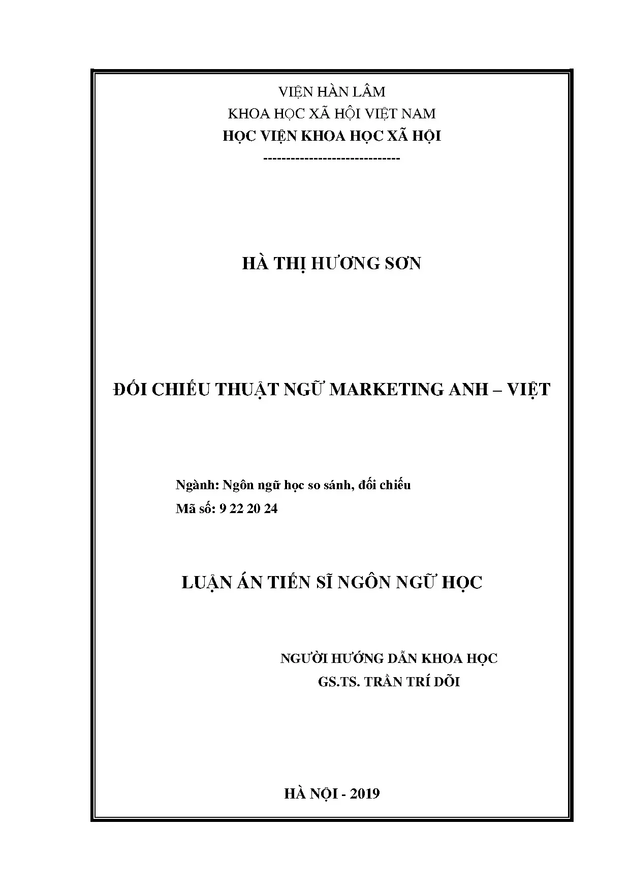 Đối chiếu thuật ngữ marketing anh việt