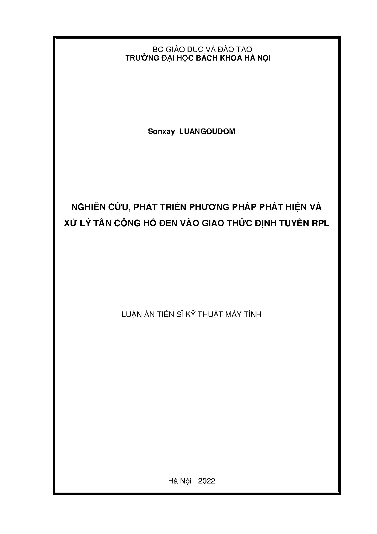 Nghiên cứu phát triển phương pháp phát hiện và xử lý tấn côn