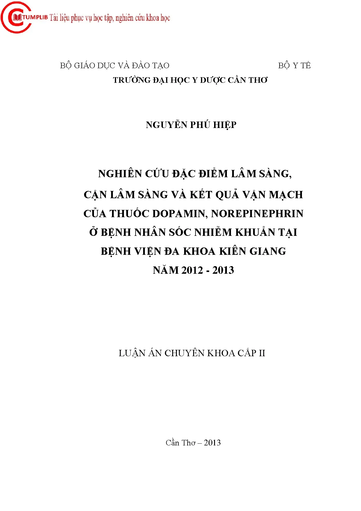 Dopamin, Norepinephrin trong Sốc Nhiễm Khuẩn: Nghiên cứu tại Kiên Giang