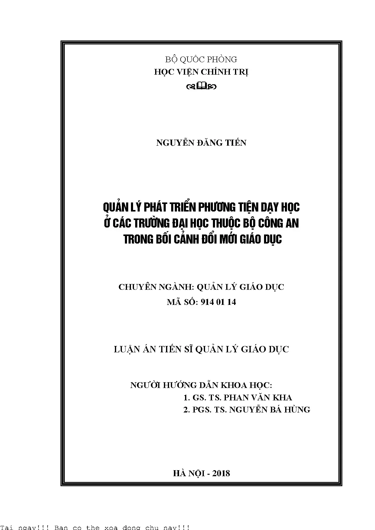 Quản lý phát triển phương tiện dạy học ở các t