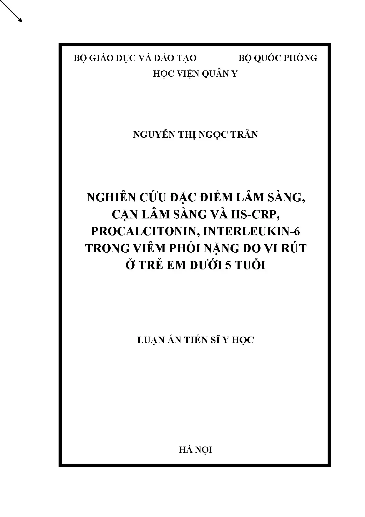 Viêm phổi nặng do virus trẻ em: Đặc điểm lâm sàng, cận lâm sàng, marker