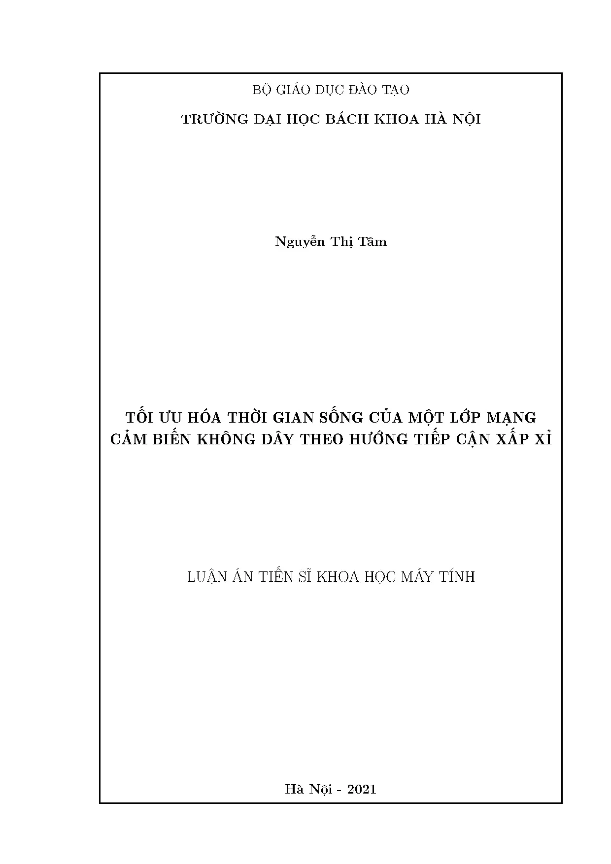 Tối ưu hóa thời gian sống mạng cảm biến không dây