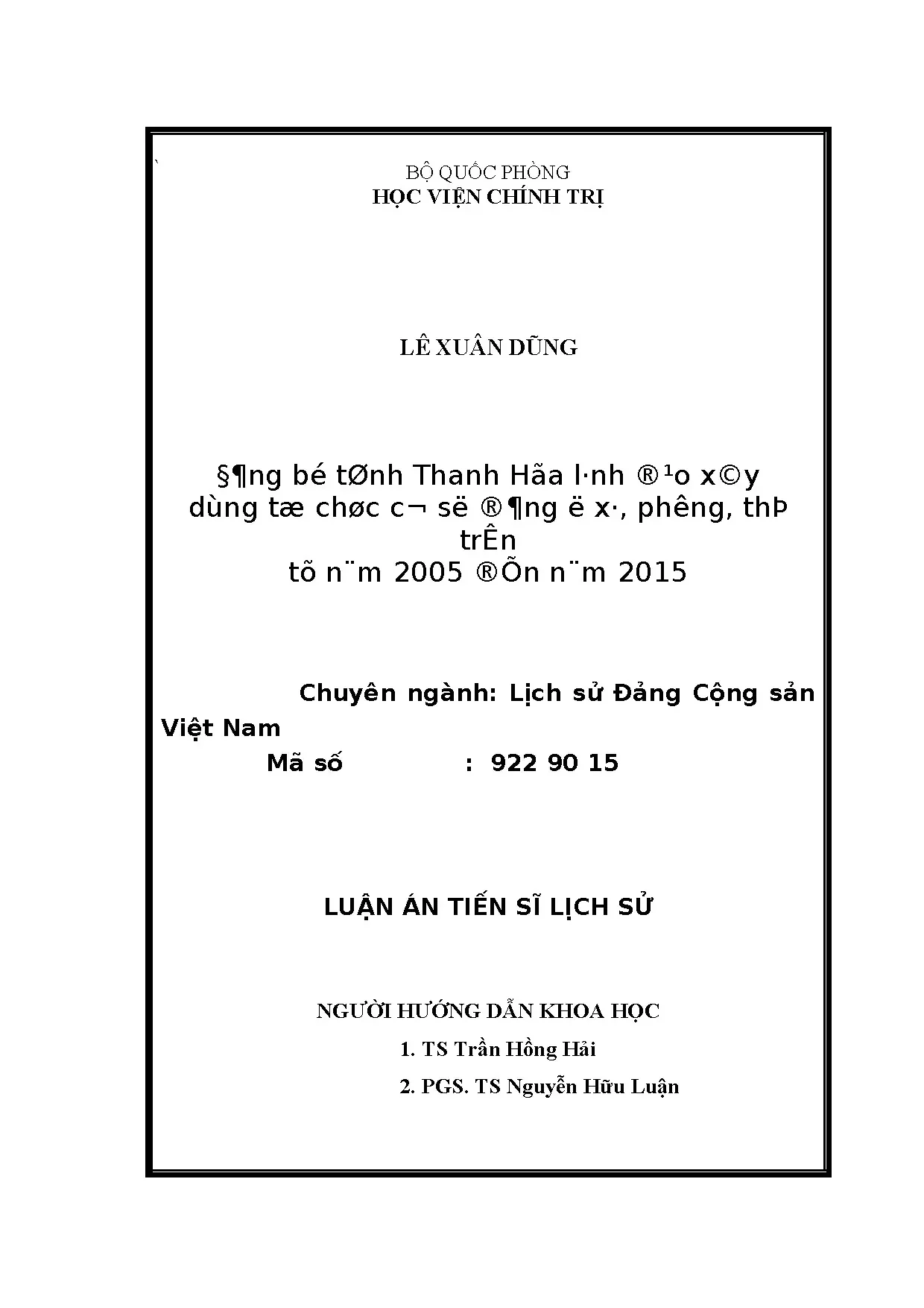 Đảng bộ Thanh Hóa lãnh đạo xây dựng TCCSĐ (2005-2015)