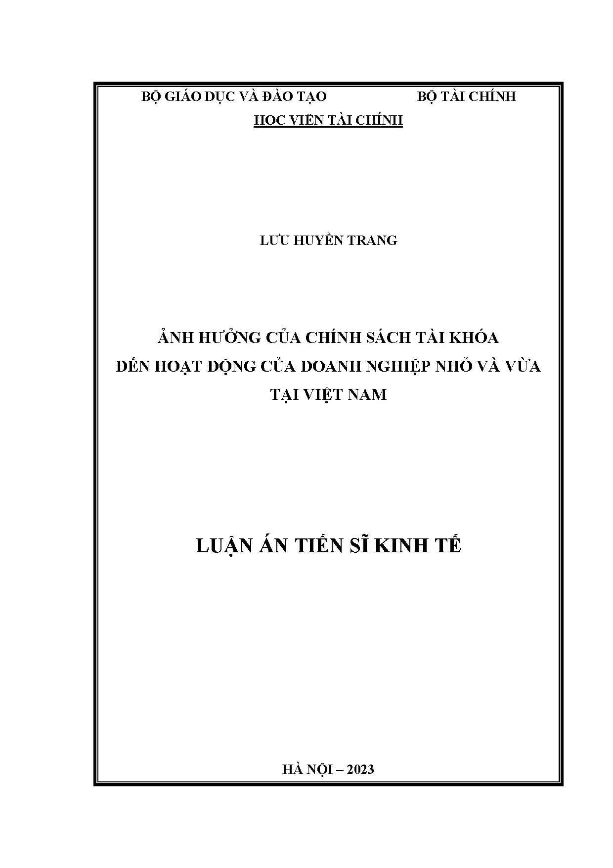 Ảnh hưởng của chính sách tài khóa đến hoạt động của doanh ng