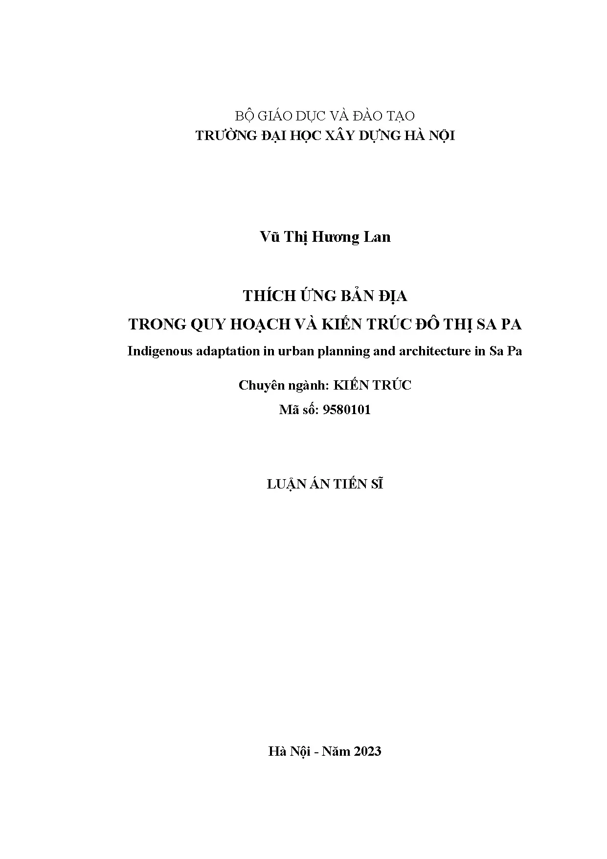 Thích ứng bản địa trong quy hoạch và kiến trúc đô thị