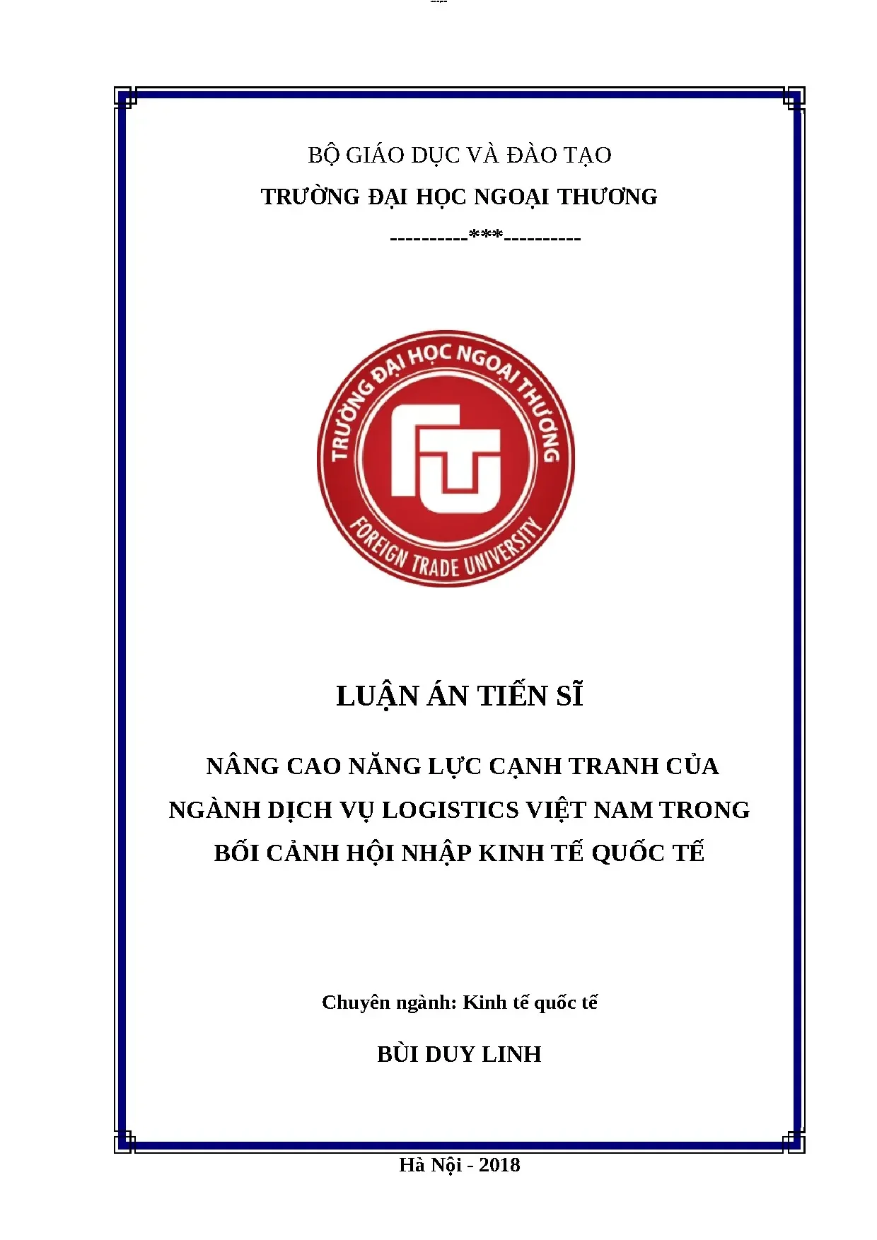Nâng cap năng lực cạnh tranh của ngành dịch vụ logistics việ