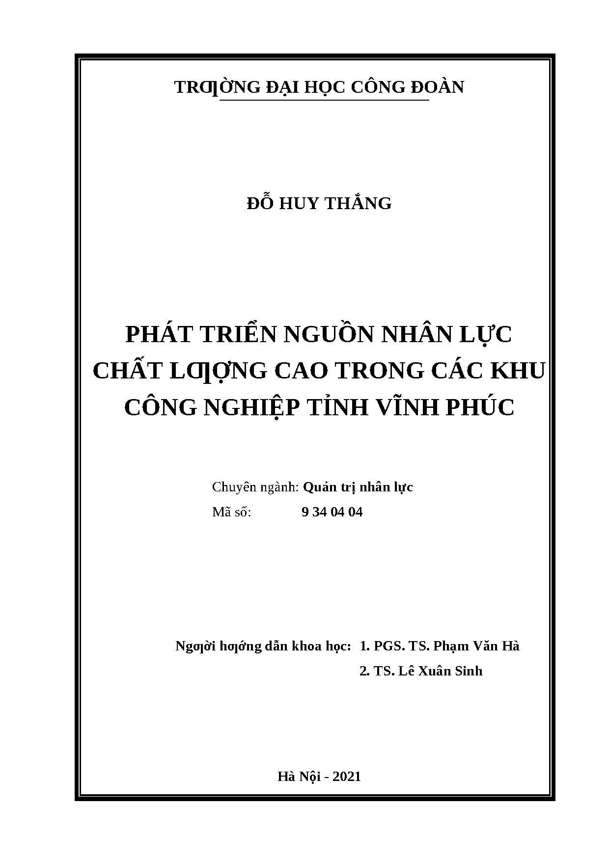 Phát triển nguồn nhân lực chất lượng cao trong khu công nghiệp Vĩnh Phúc