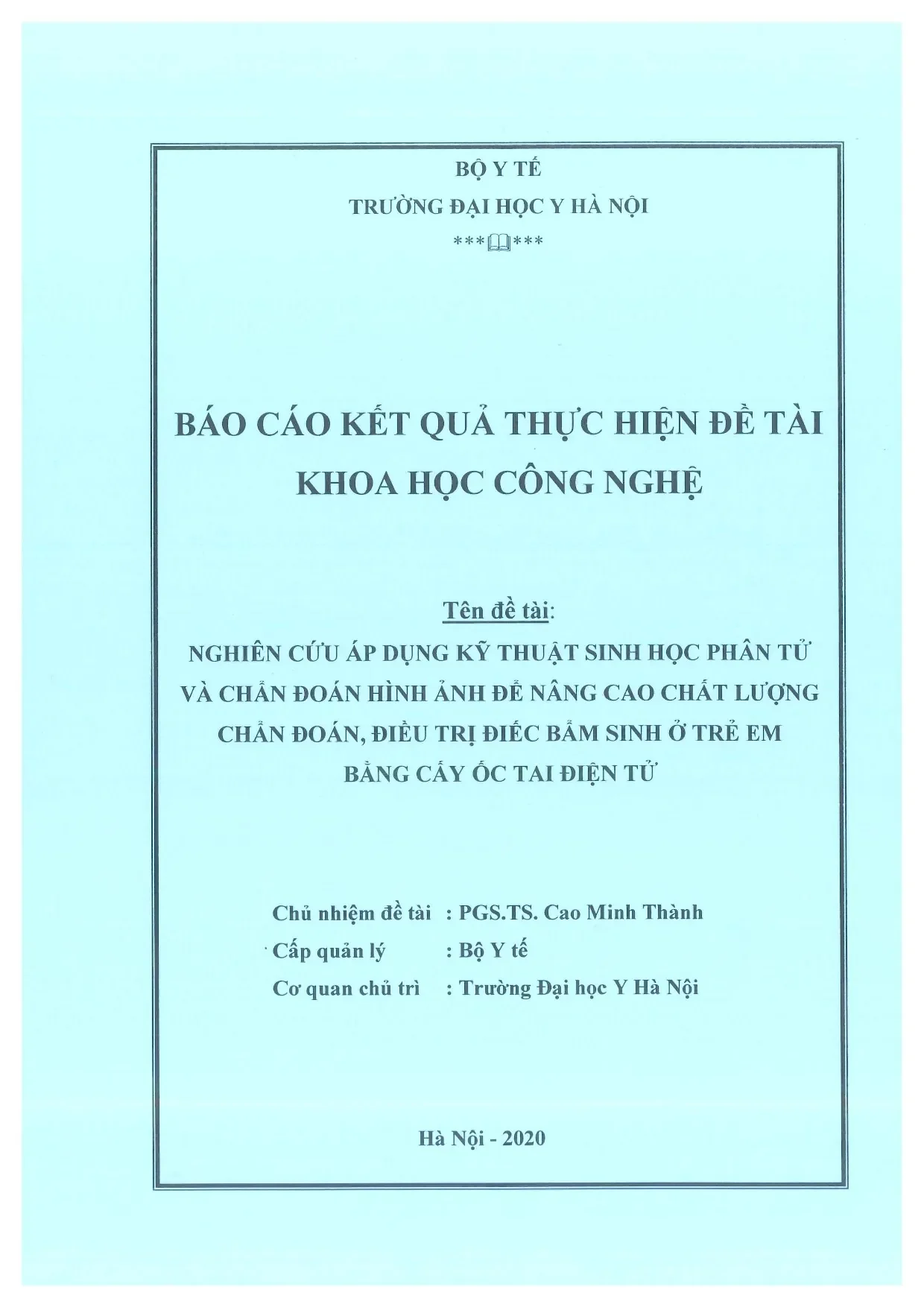 Nghiên cứu điếc bẩm sinh ở trẻ em